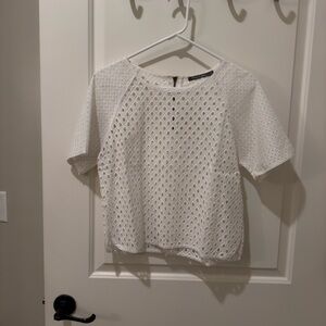 Michael Stars White Eyelet Women's Top